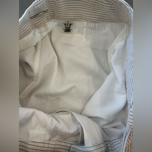 Elie Tahari White & Blue Striped Capri Women's Pants size 8 - Picture 6 of 13